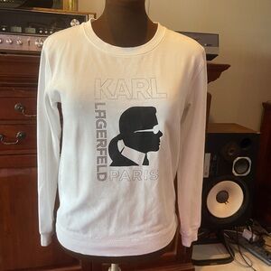 Karl lagerfeld sweatshirt white xsmall